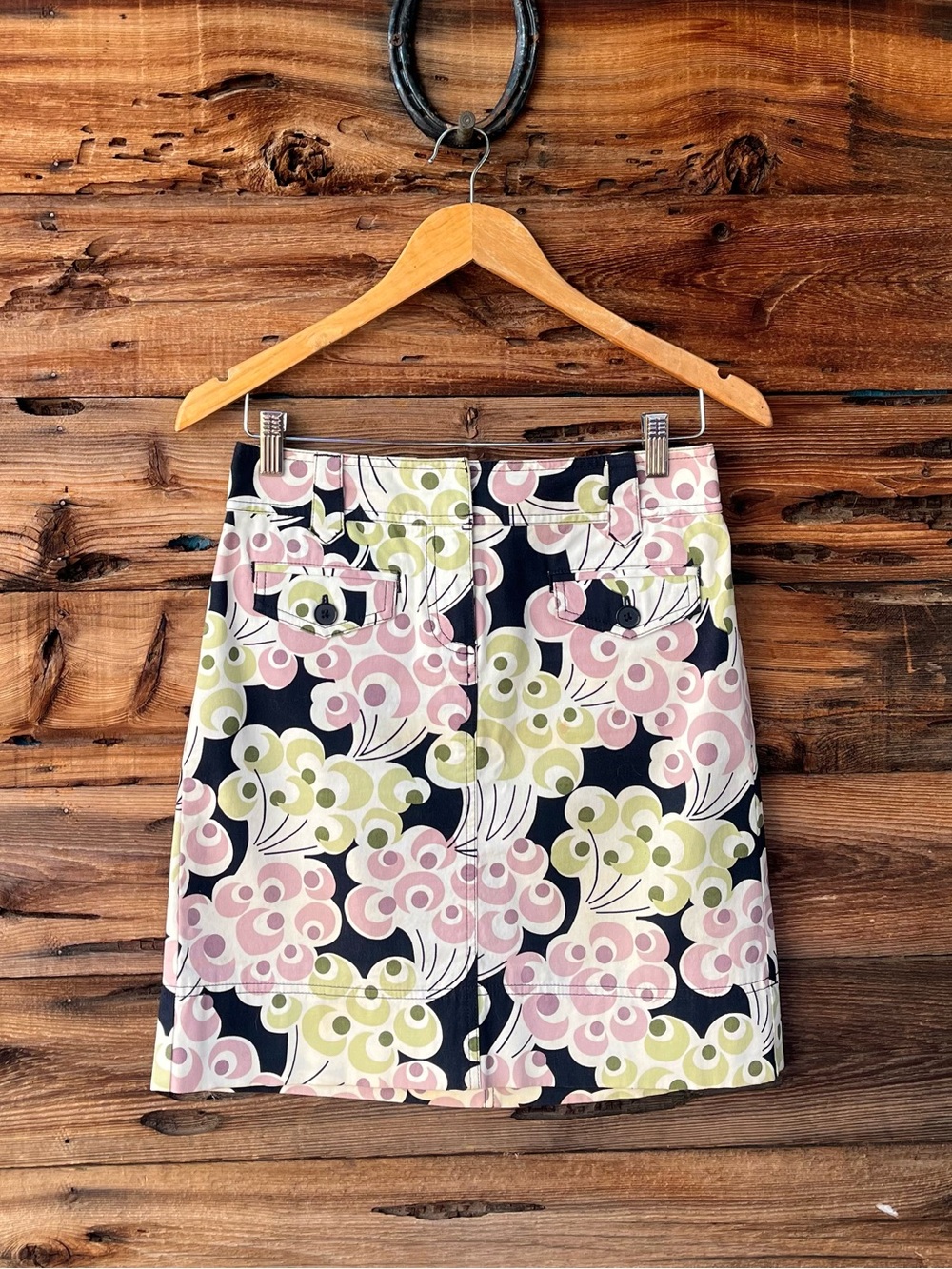 ANN TAYLOR | Vintage Loft 90s Y2K Floral Print A-Line Mini Skirt 2